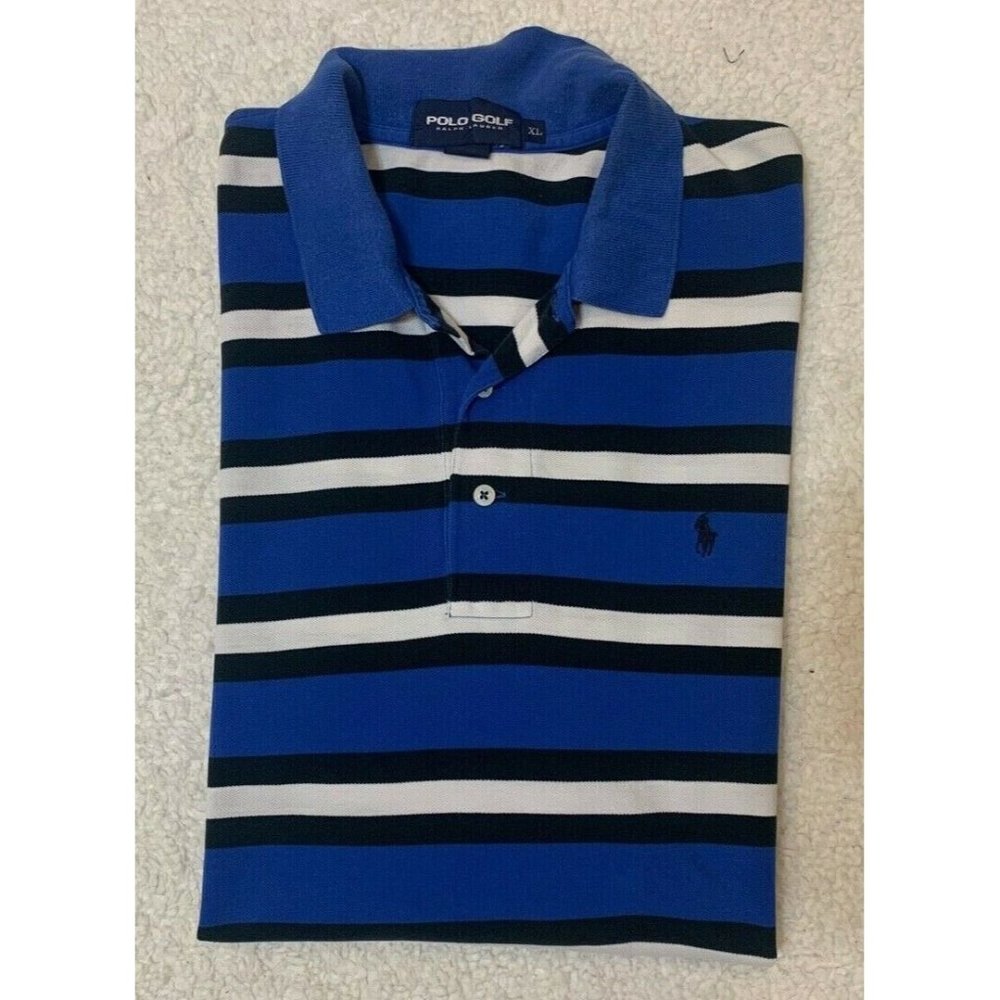 Polo Ralph Lauren Golf Mens Sz XLARGE Blue + White